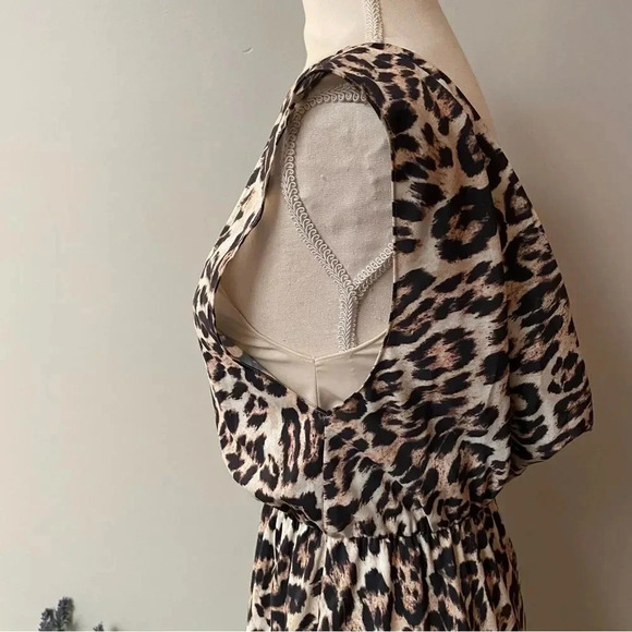 Alice + Olivia Leopard Print Open Back Mini Dress XS Blouson Party Cocktail - Picture 9 of 16